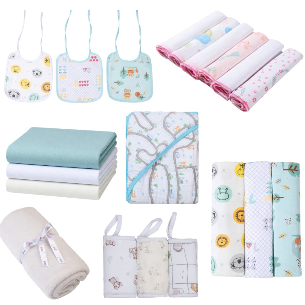 Kit 20 itens Enxoval Bebê Completo Papi Algodão Macio Alta Absorção Saída Maternidade