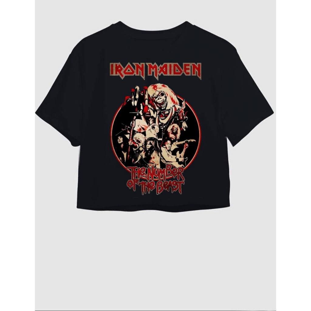 Cropped Iron Maiden Rock Metal Estampa Premium Algodão 100%