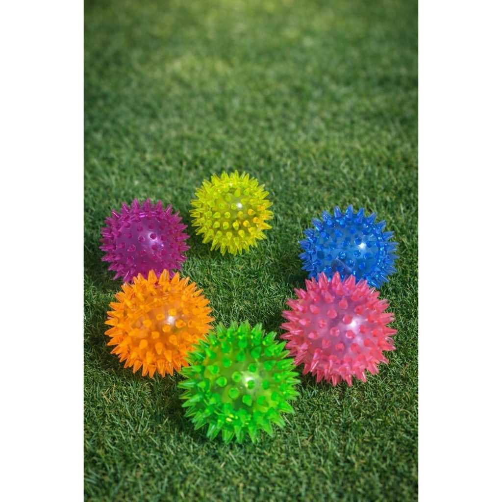 Bolinha Pet Cravinho Macia 6,cm  para cachorros cães e gatos com Som Luz De Led- kit com 2 bolinha