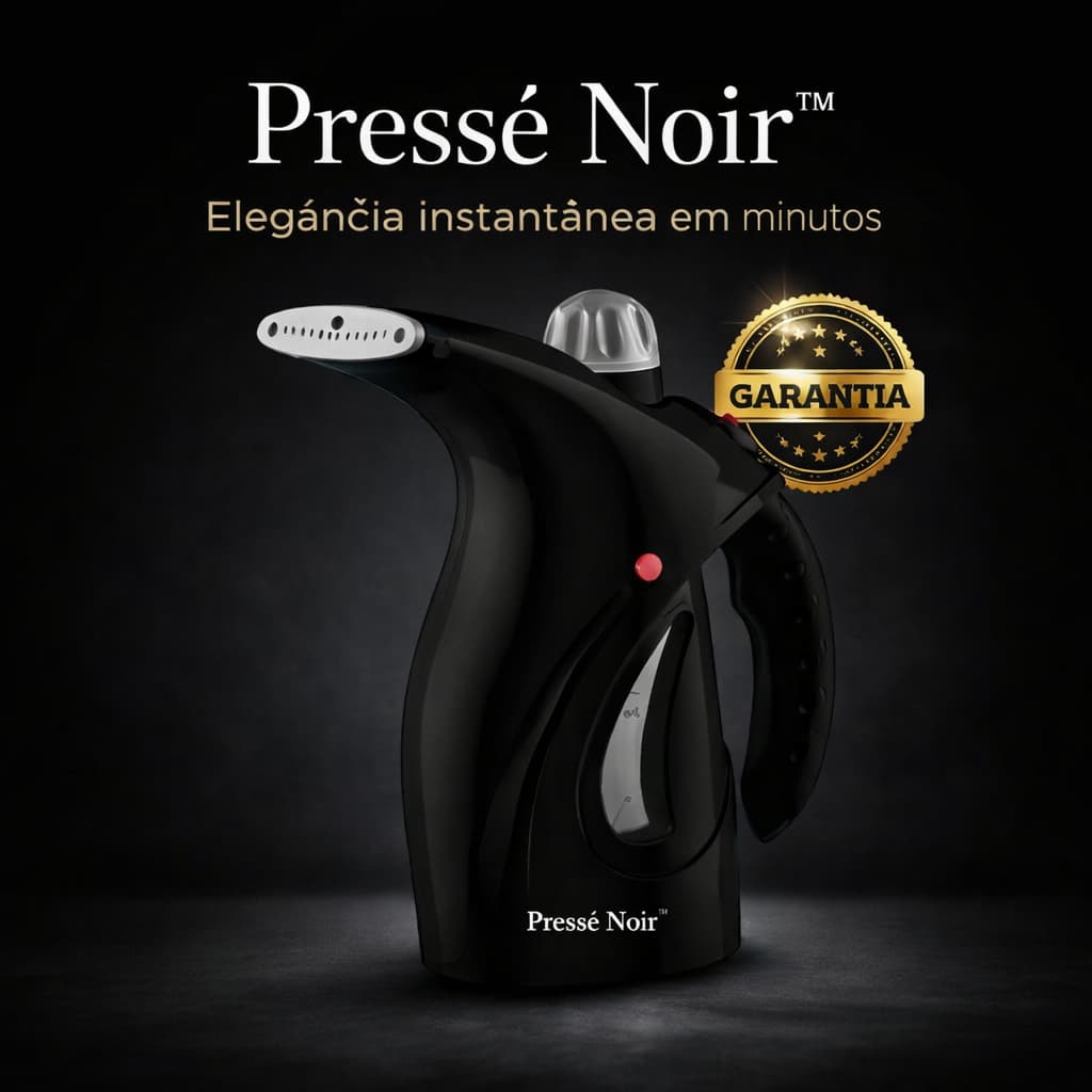 Passadeira a Vapor Portátil Pressé Noir 127V Profissional | Vaporizador de Roupas Rápido Anti Amassado Compacto