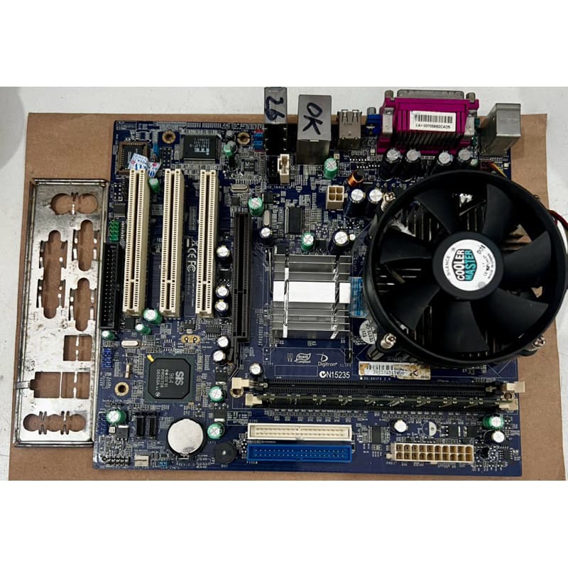 KIT PLACA MÃE  LGA775  DG661FX - 2.0  COOLER - 1GB MEMÓRIA  +ESPELHO (USADA-TESTATADA E FUNCIONANDO)