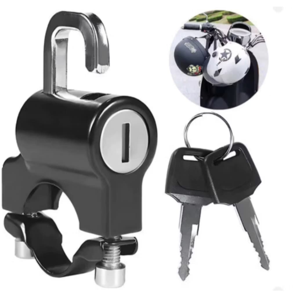 CADEADO PARA TRANCAR CAPACETE BAG TRANCA UNIVERSAL MOTO FIXA NO GUIDÃO