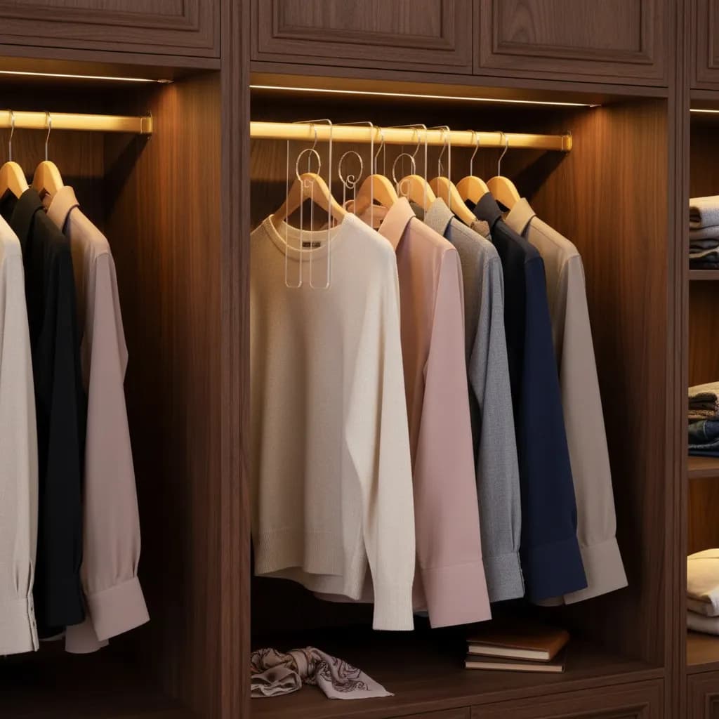 Separador de Cabides Acrílico Kit 10 Organizador Closet