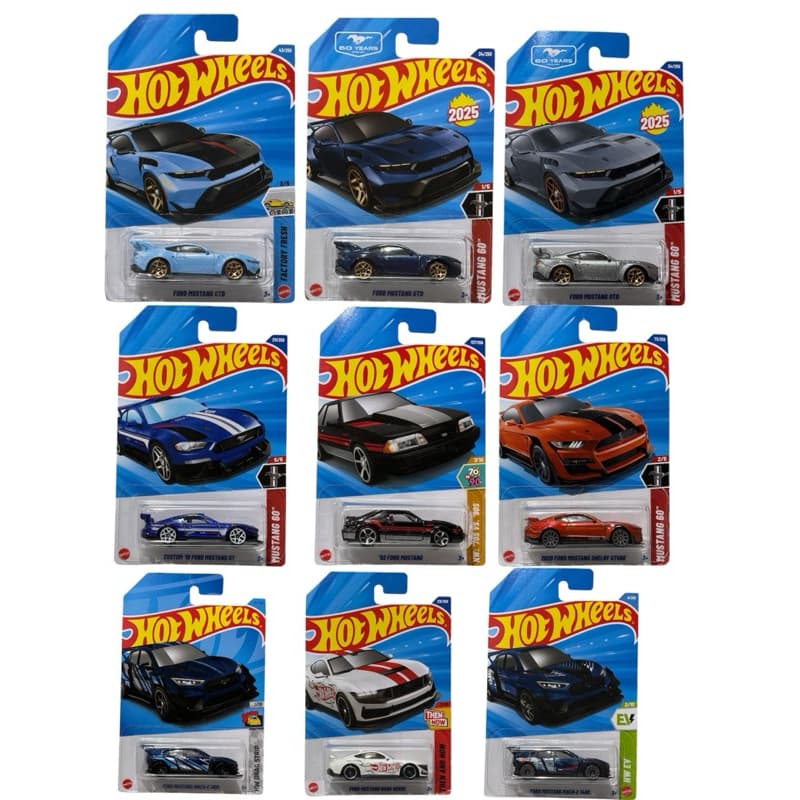 Carrinho Hot Wheels Ford Mustang GTD / Hot Wheels Ford Mustang Shelby GT500 / Hot Wheels Ford Mustang Dark Horse