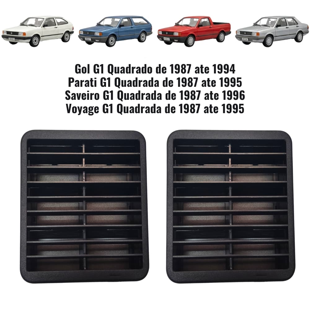 2 Difusor Grade De Ar Coluna Porta Gol Voyage Parati Quadrado G1