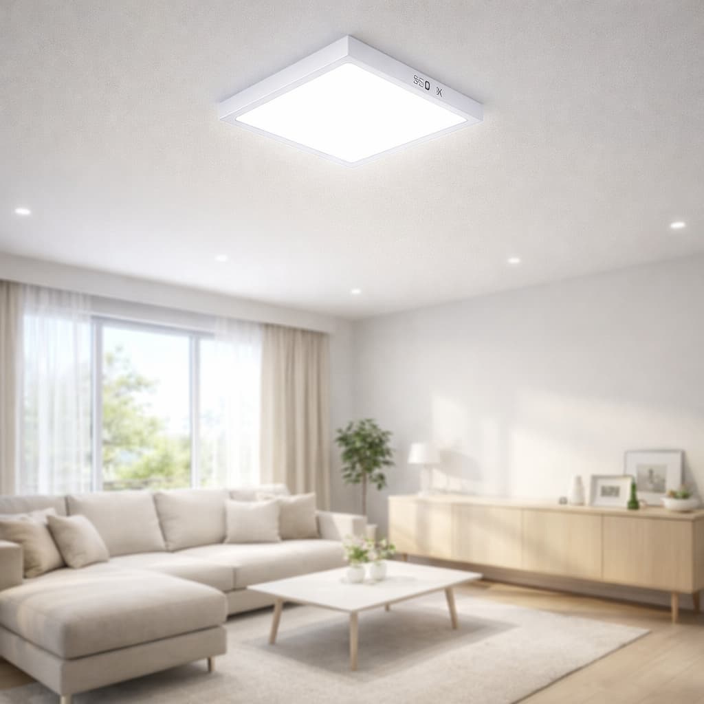 Plafon Painel LED Sobrepor Quadrado 30x30cm 24W Branco Frio