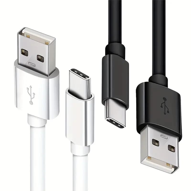 Cabo Usb Tipo C V8 LIghtning Turbo Carregamento Rápido E Dados 1 Metro