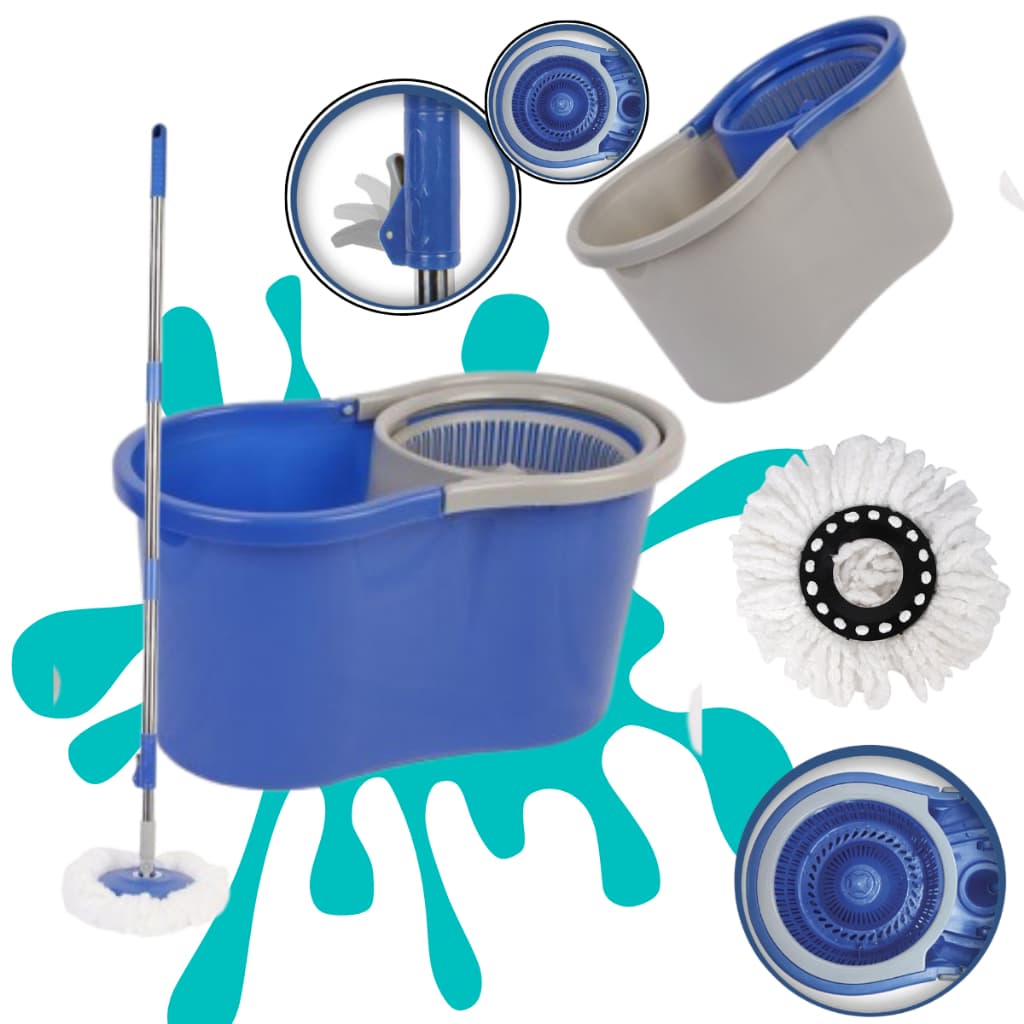 Mop Giratório 360 Balde Duplo Esfregão Limpeza Pesada Profissional ✨