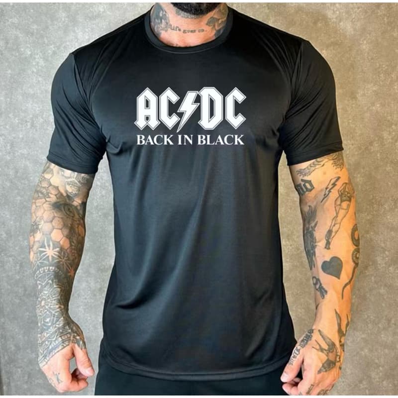 Camiseta Banda Rock ACDC 100% Algodão Masculino Feminino