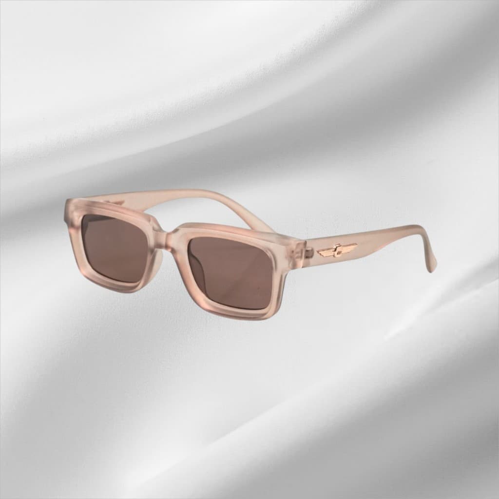 Heyoo Óculos de Sol Retro Quadrado UV400 Frame Translúcido Mate Estilo Clássico & Trendy Unissex