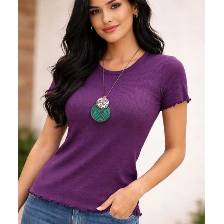 BLUSA CANELADA BÁSICA FEMININA (G)
