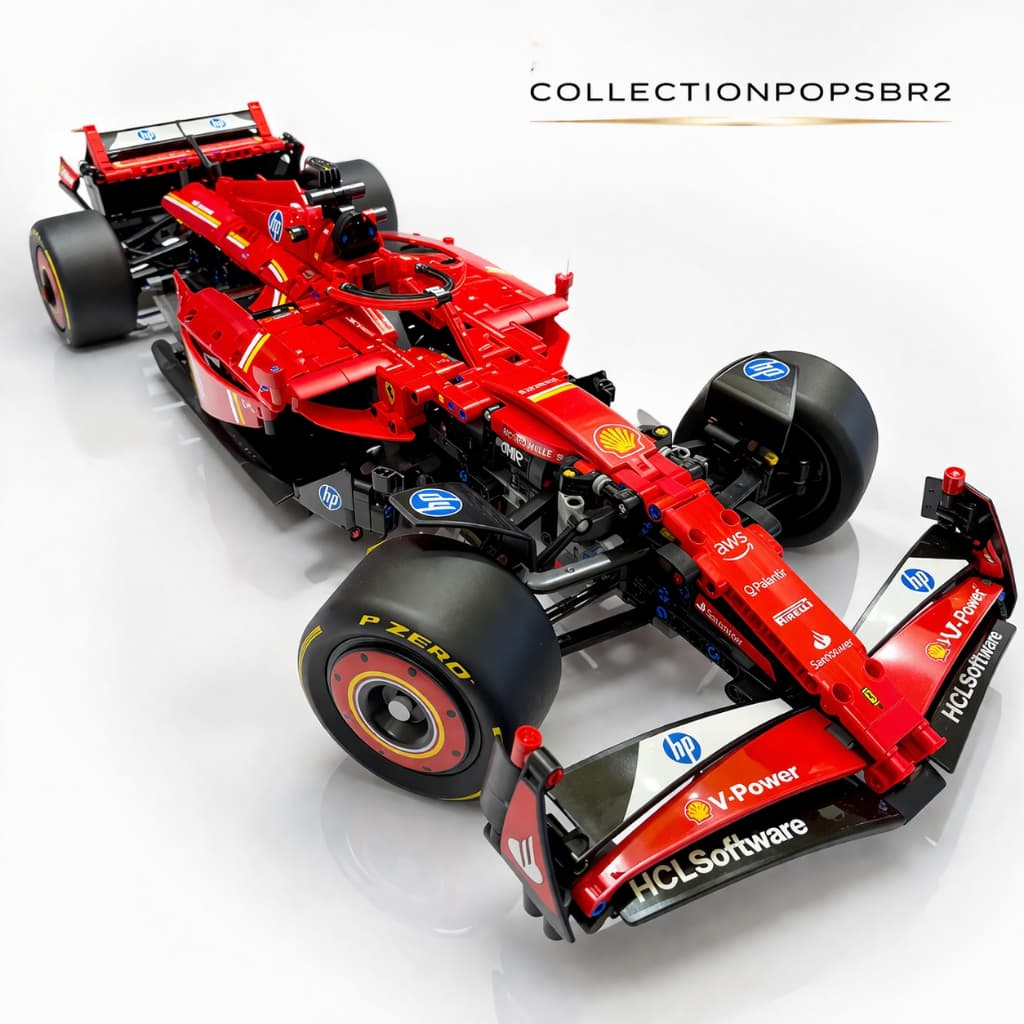 Carro Ferrari F1 Blocos 1361 Peças Modelo Corrida Alta Performance Colecionável Premium