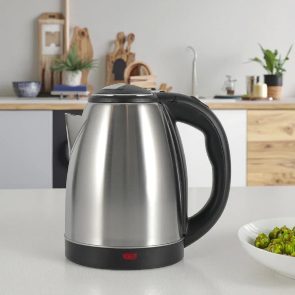 Chaleira elétrica inox ferve rápido multifuncional 1,8 litros desligamento automático