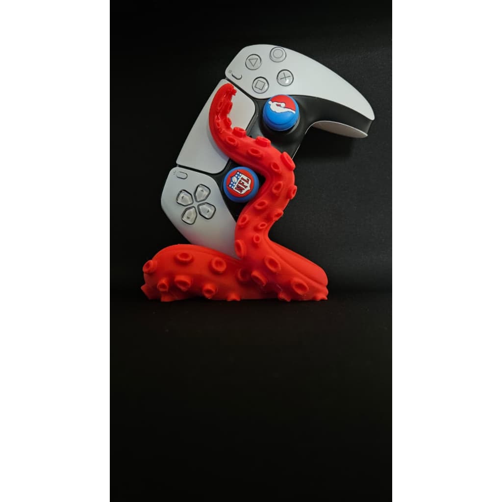 Escultura Suporte De Controle Ps4 E Ps5 Tentáculos Polvo Gamer 3D Decorativo PLA
