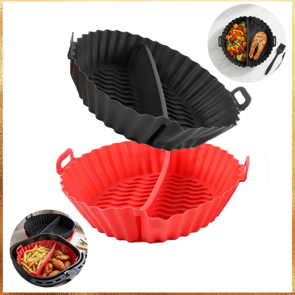 Forma Redonda para AirFryer Silicone 19x5cm Casa Cozinha Facilidade Praticidade