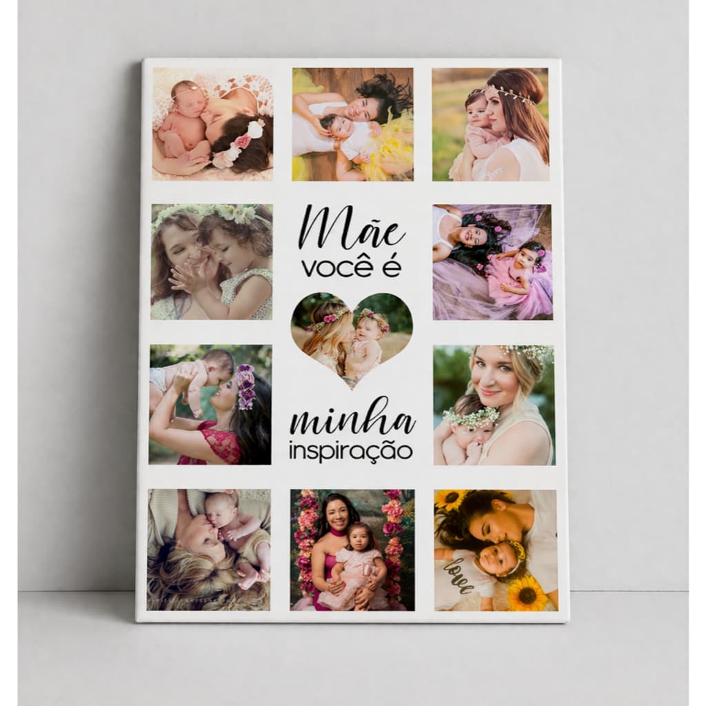 Quadro Personalizado Dia das Mães MDF - 20 X 28 com Foto | Presente Criativo MDF -