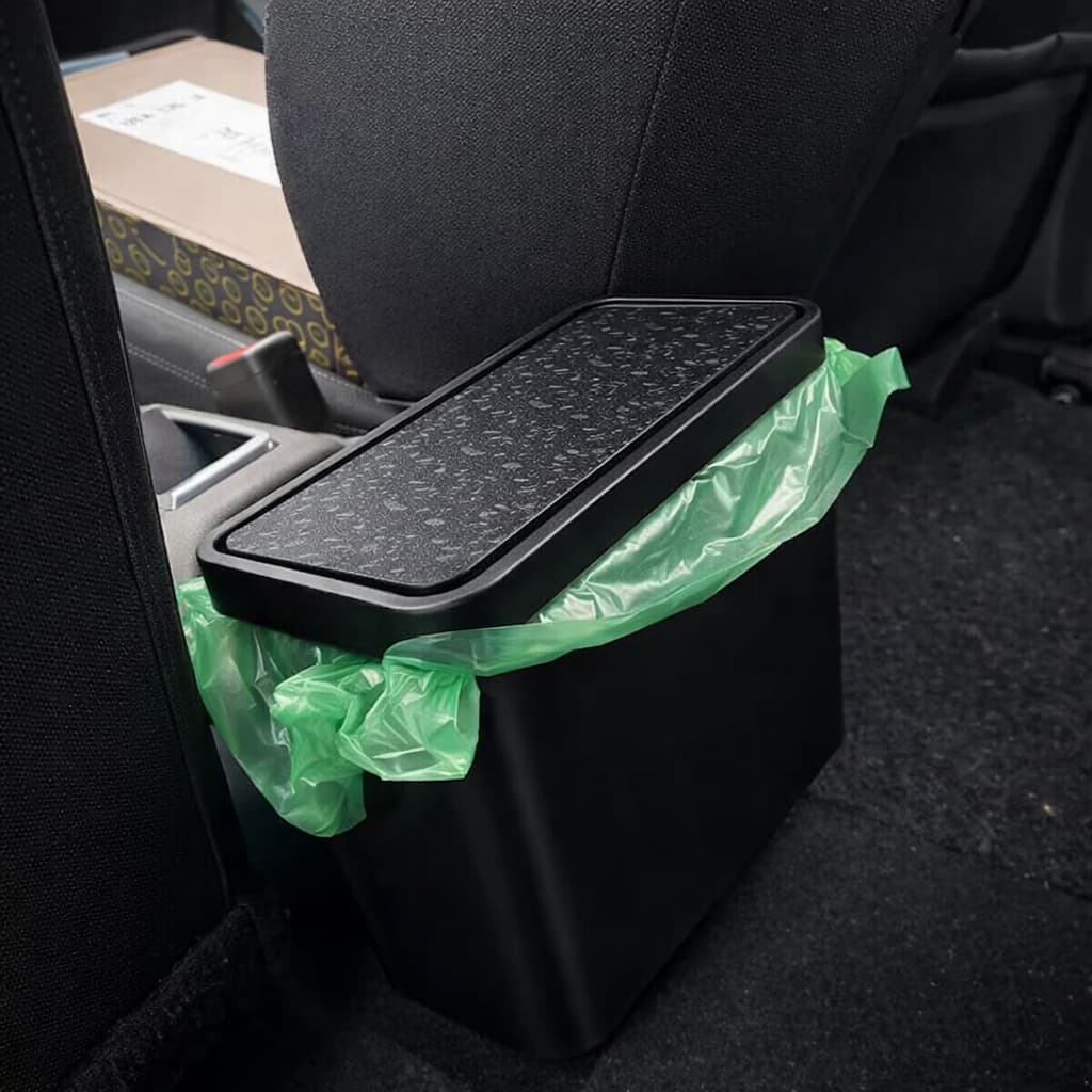 Lixeira Automotiva Compacta Premium com Tampa – Organizador de Carro
