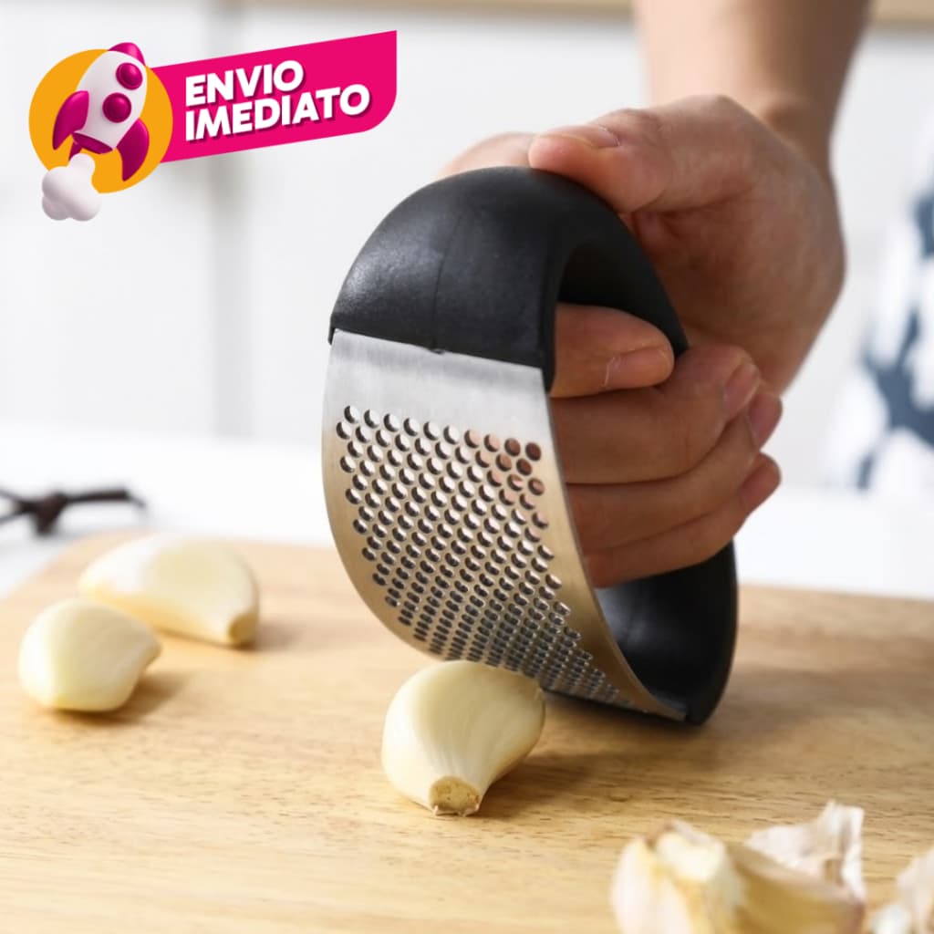 Kit 10 Un. Amassador Espremedor Triturador Alho Inox Tempero Esmagador Utensílio Manual Pressão