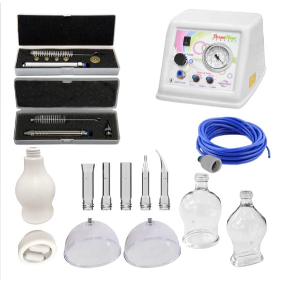 Aparelho De Vácuo Completo Pulsado e Contínuo Peeling Diamante + Caneta Extratora + Ventosas Aprovado Pela Anvisa