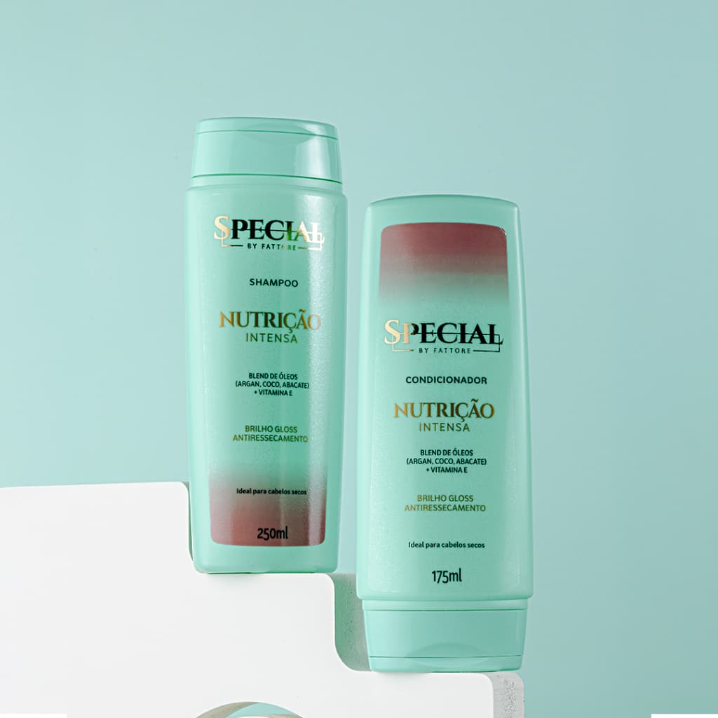 Kit Shampoo e Condicionador Cronograma Nutrição Capilar Anti Ressecamento Fattore Special