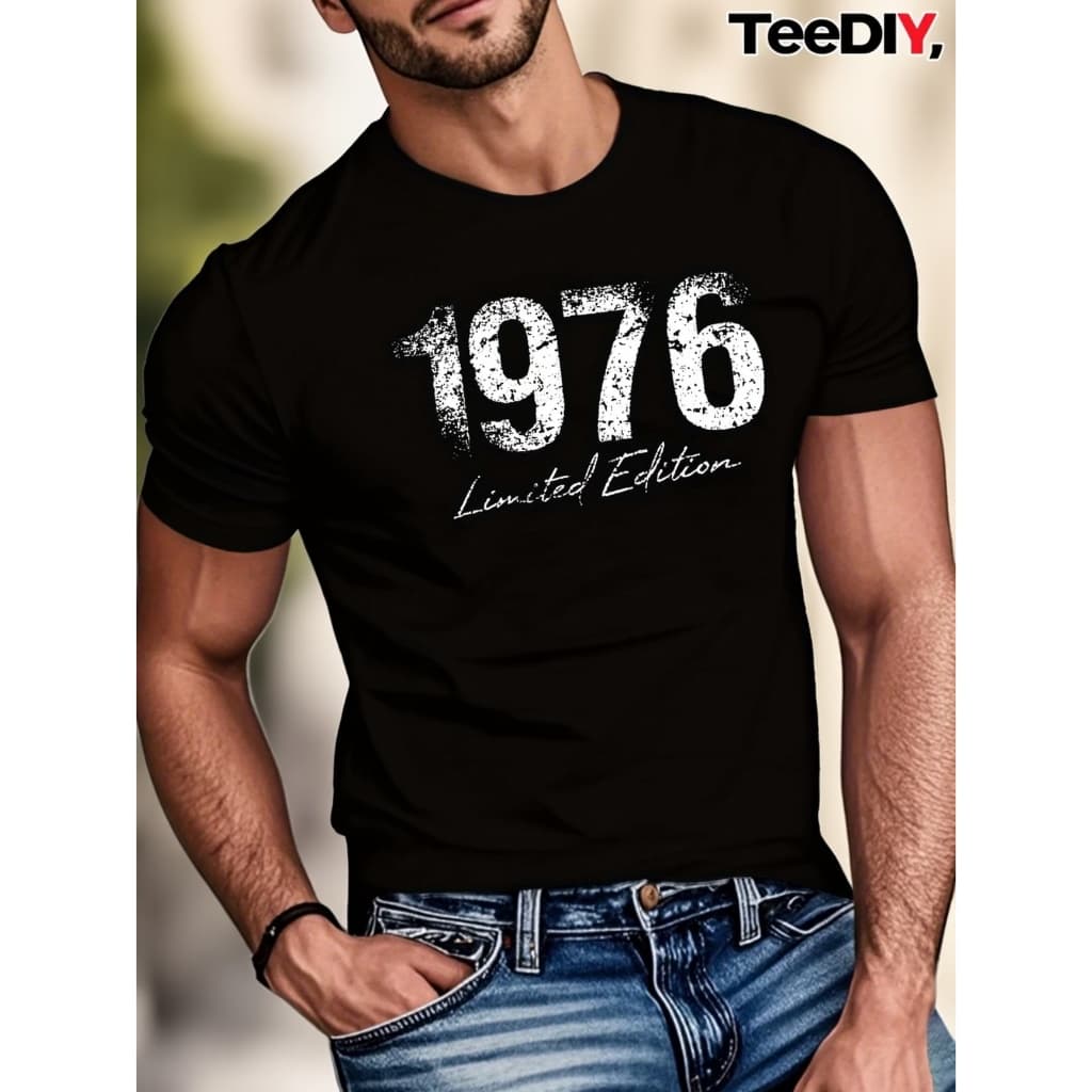 Camiseta 1976 Limited Edition peça exclusiva estilo vintage retrô ideal para moda basica casual nostálgica