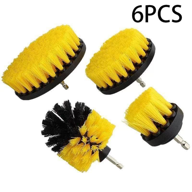 KIT6 conjunto de escovas para furadeira multifuncionais, para limpeza, polimento, banheiro, piso e cozinha