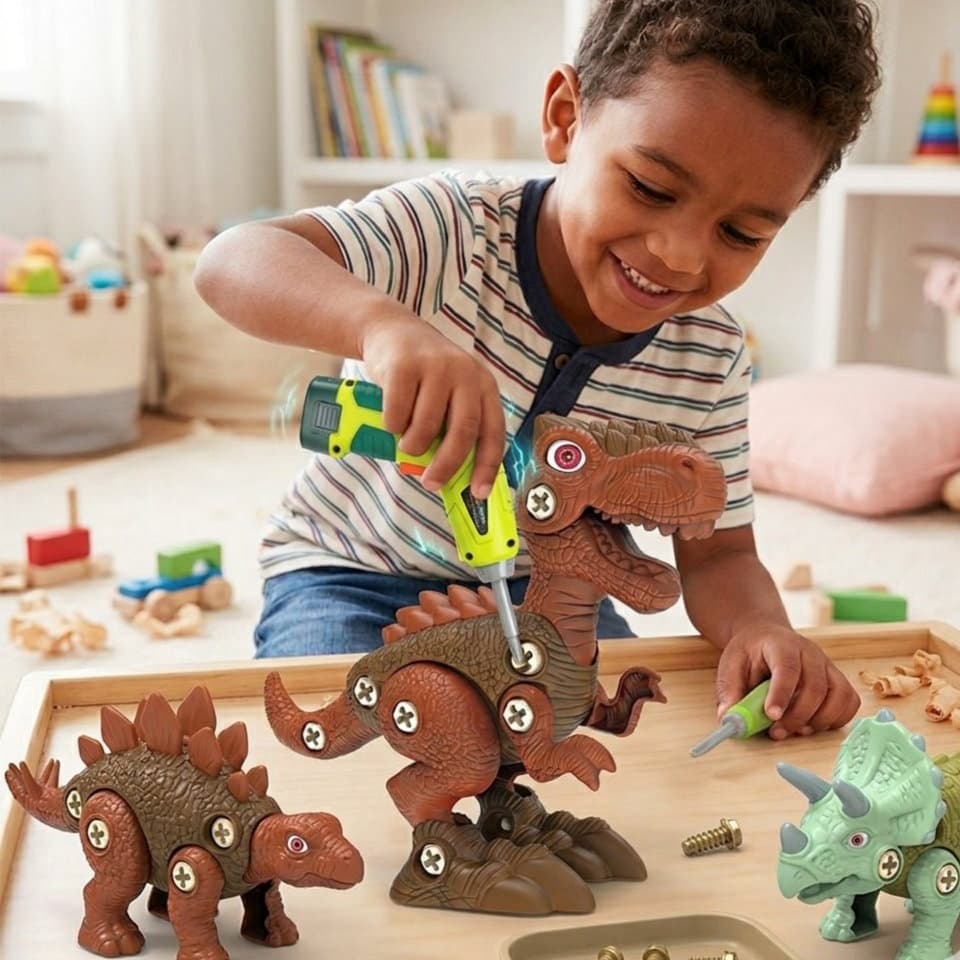 Dinossauro Montar e Desmontar com Parafusadeira