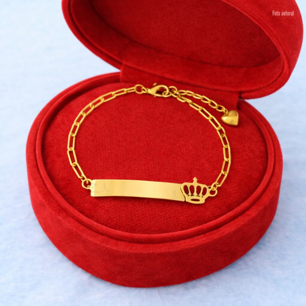 Pulseira Infantil com Nome Gravado da Criança ou bebe AH199