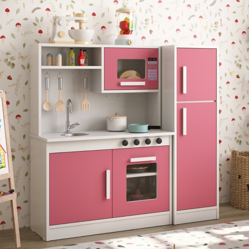 Kit Cozinha Infantil Grande Completa Brinquedo Criança com Fogão, Pia e Geladeira