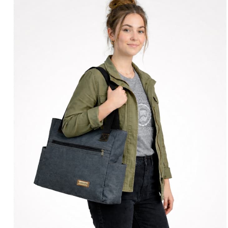 Bolsa Feminina Grande De Ombro De Lado para Faculdade Trabalho Passeio