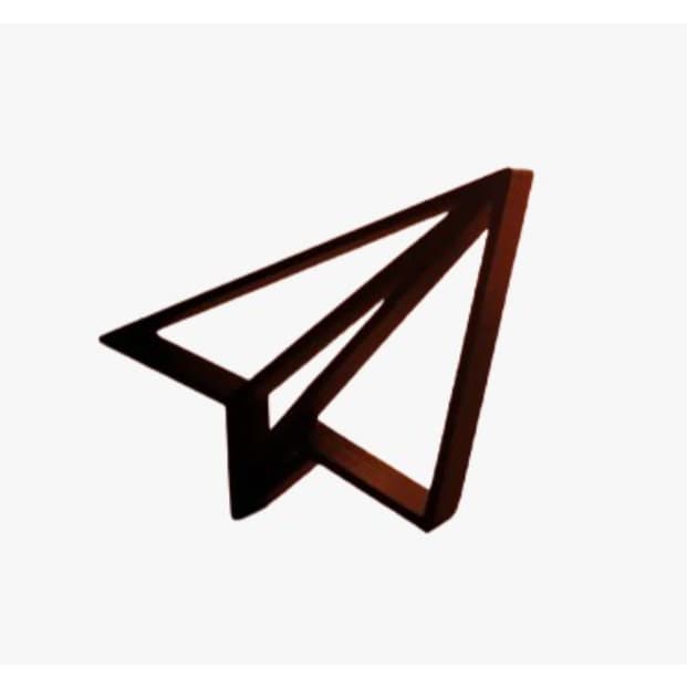 Escultura Decorativa Avião de Papel Line Art Minimalista 3D - Enfeite de Mesa Avião de Papel Geométrico Decorativo Moder