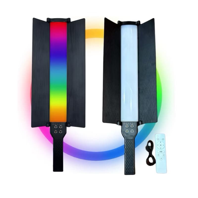 Bastão de LED RGB Portátil Varinha de Luz Fotografia Vídeo Recarregável Com Controle LEY-2109
