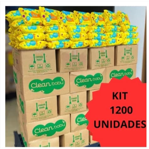 Lenço Umedecido Clean Baby Caixa com 12 Pacotes 100 Unidades Cada | Toalha Umedecida para Bebê Suave e Hipoalergênico