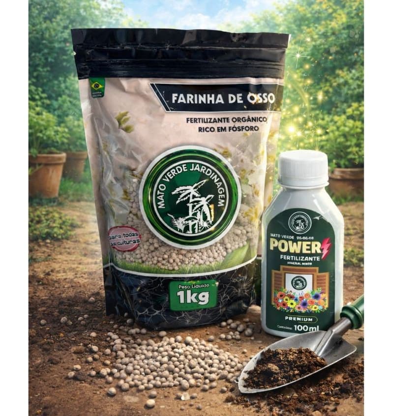 FARINHA DE OSSO CALCINADO ADUBO ORGÂNICO Rico em Fósforo para PLANTAS, Horta, Jardim e Flores