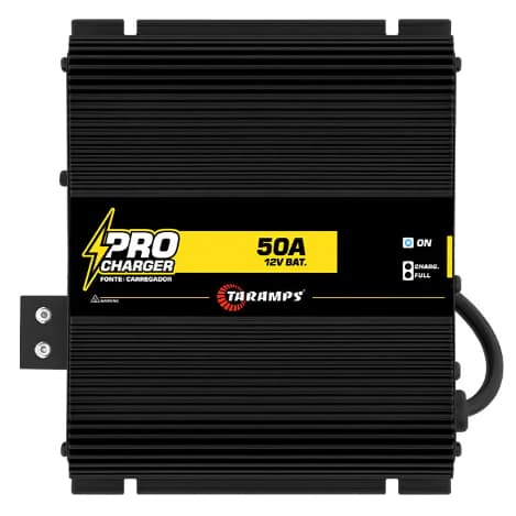 Fonte Taramps 50A Pro Charger Carregador Bateria 12V Som Automotivo Carro Caixa Bob