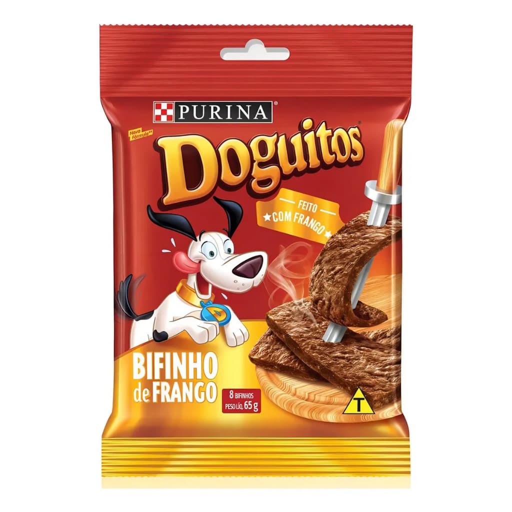 Petisco Doguitos Bifinho de Frango 65g Cães Purina