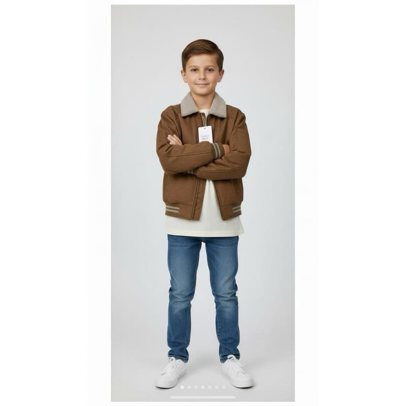 jaqueta casaco infantil camurca nok336
