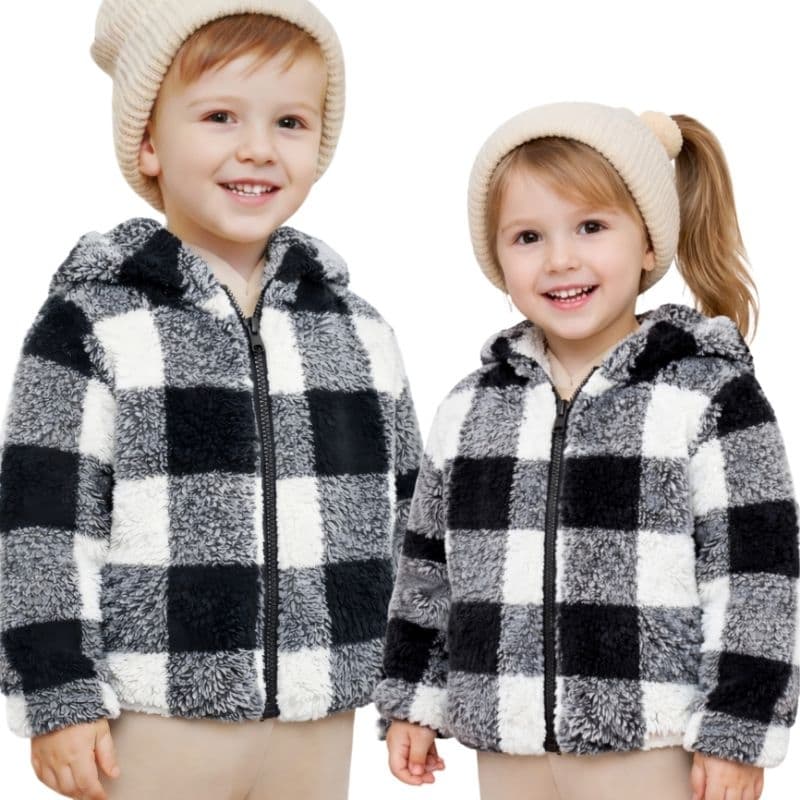 Casaco de Inverno Infantil com Capuz TOUCA Tedy Infantil Teddy Ted Blusa de Frio Roupa de Frio Menina Pelinho Carneiro