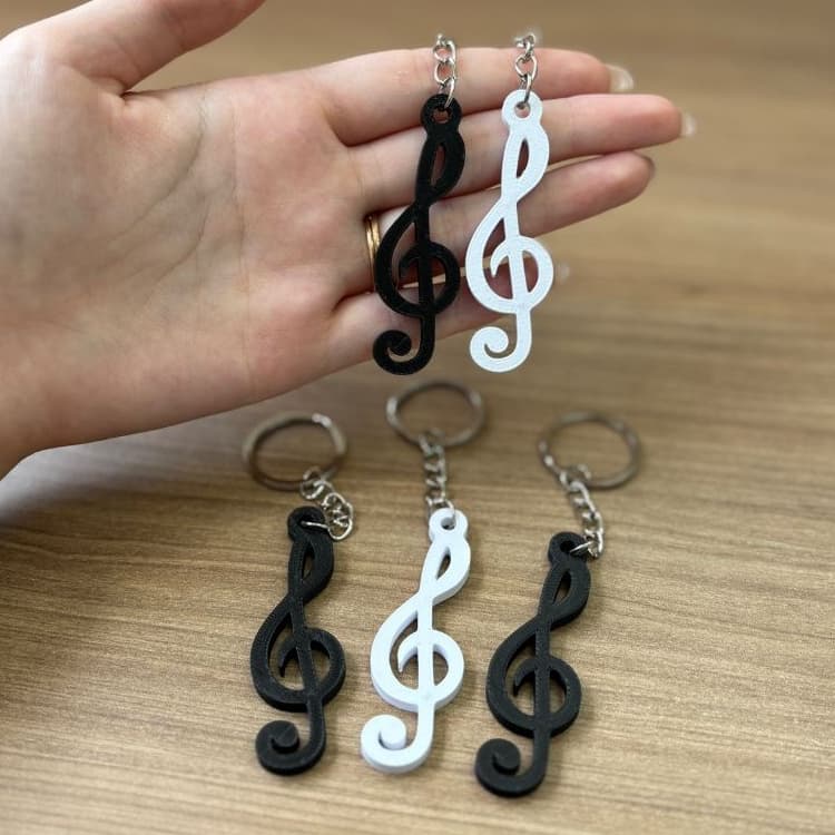 Chaveiro Nota Musical Clave de Sol Música Acessório Presente Lembrancinhas Brindes Cifras Partitura