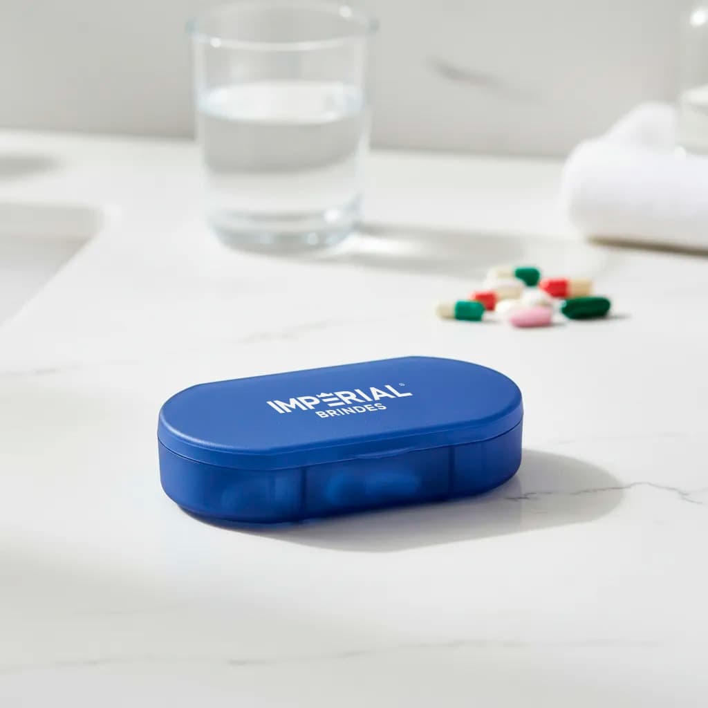 Kit 200 Porta Comprimidos 3 Lados Com Logo Personalizados