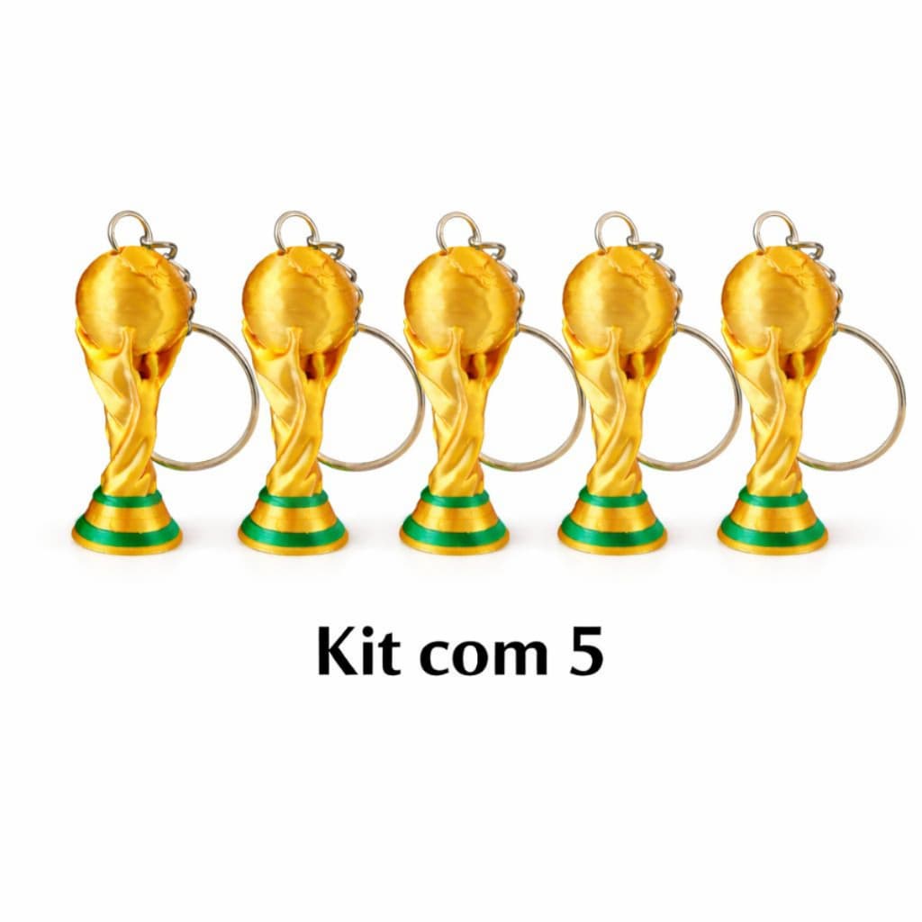 Taça Copa do Mundo Caneco Mini Troféu Hexa Lembrancinha Brinde Acessório Chaveiro