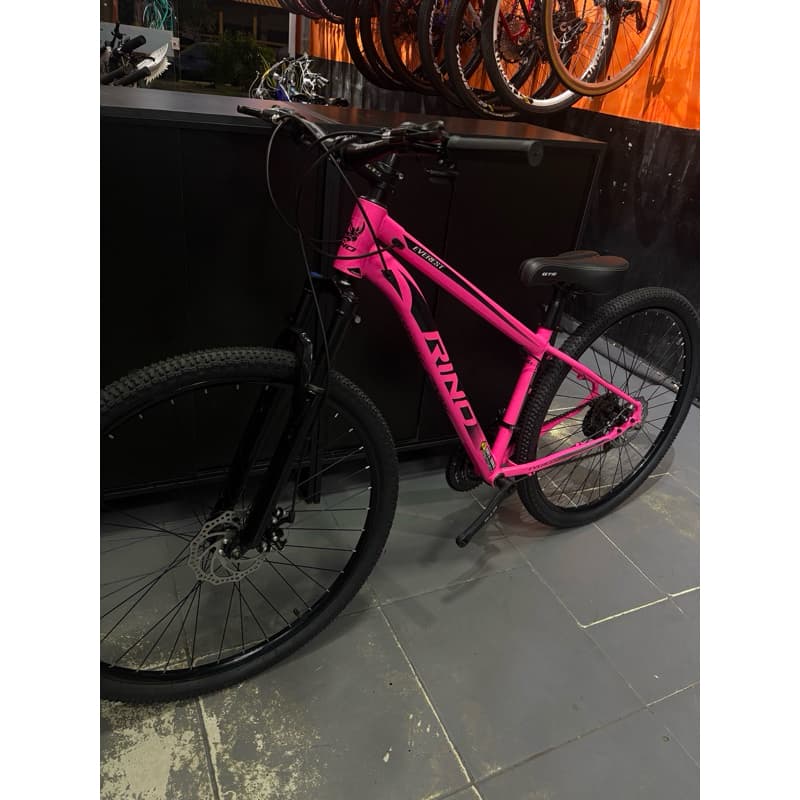 Bicicleta Aro 29 Rino Alumínio 21v Freio a Disco Suspensão MTB