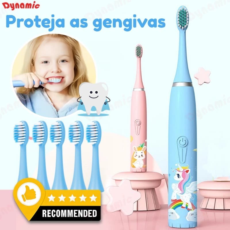 Escova Dental Elétrica Ultra-Sônica Para Crianças Escova De Dentes Infantil Divertida