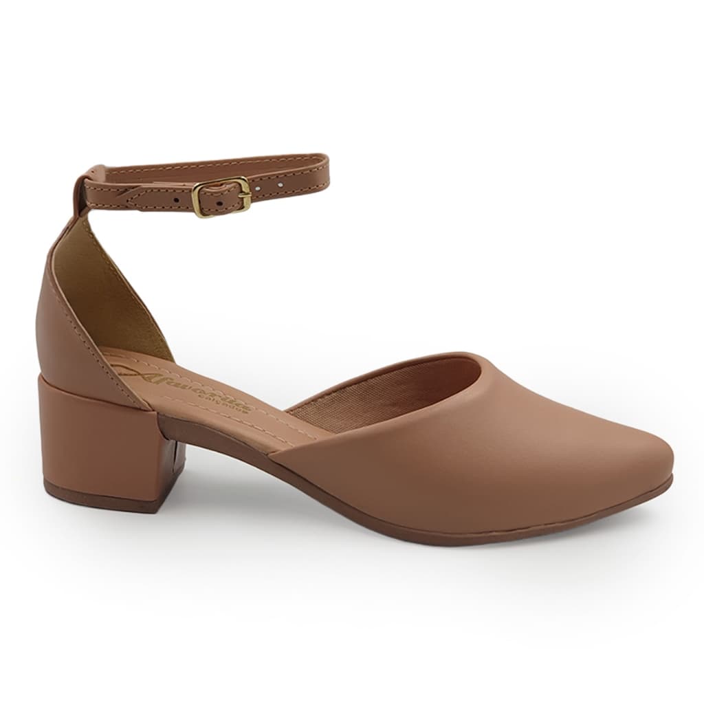 Mule Salto Médio Bico Fino Elegante Trabalho Social |Sapato Feminino Confortável Moda Casual