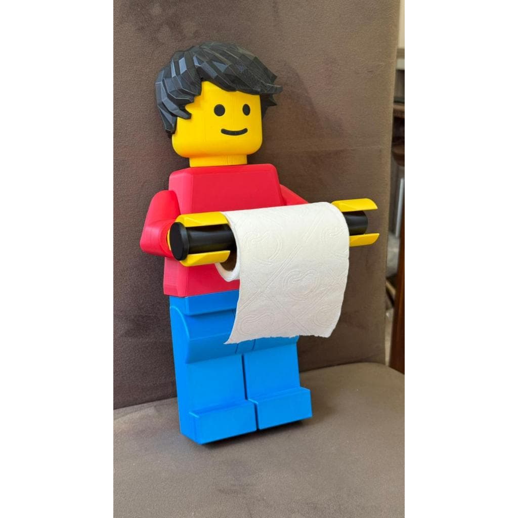 Suporte Porta Papel Higiênico Banheiro Lego Decoração Infantil