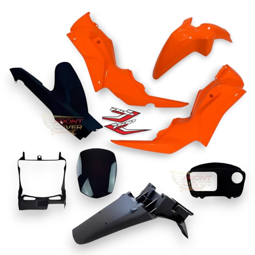 Kit Carenagem Pop 100 Laranja Tampa Painel Paralama 2013 a 2015 Com Adesivos