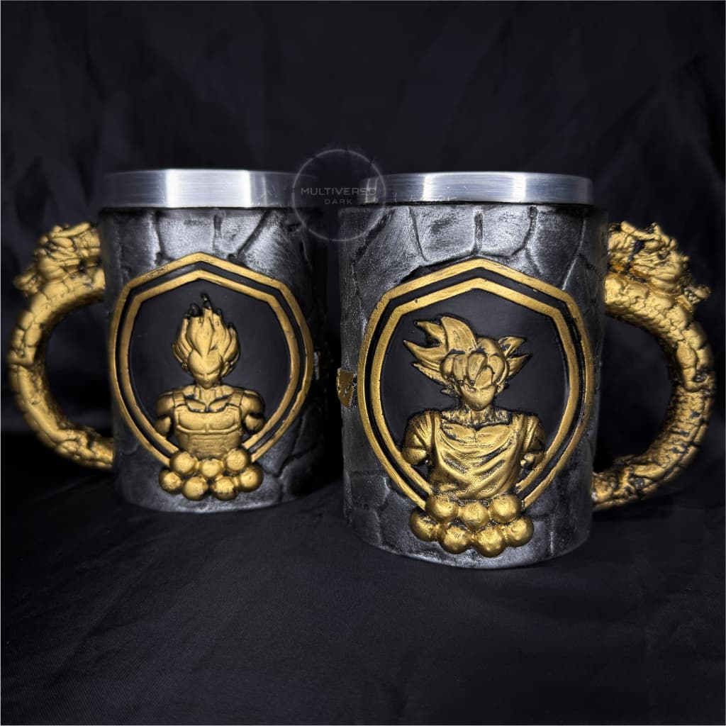 Caneca/Copo Dragon Ball Z Goku Vegeta Anime Resina