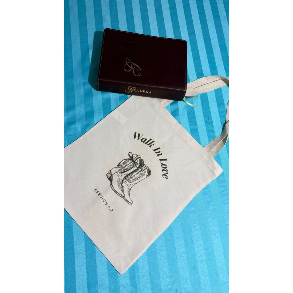 Ecobag Cristã - Sustentável, Versátil e Resistente em Algodão Cru Bolsa personalizada / bolsa de lado básica