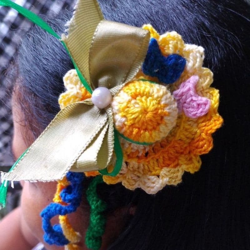 Chapéu Junino de Crochê | Acessório Festa Junina | Tiara Decorada Artesanal Adulto e Infantil
