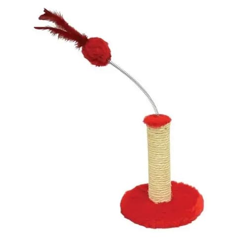 Arranhador Torre São Pet Sisal Juta Pelúcia Com Brinquedo 23x16x16cm